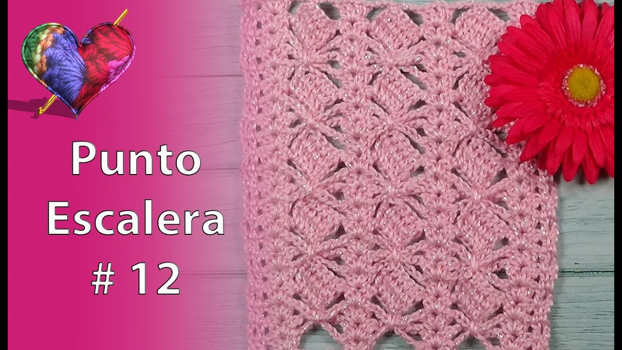 PUNTO ESCALERA # 12 en Crochet