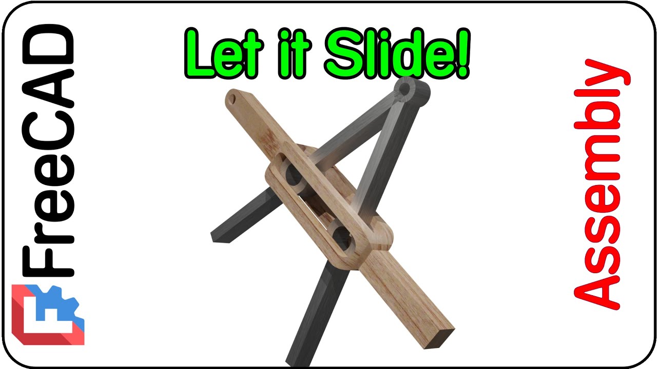 The New Assembly Workbench of FreeCAD: Modified Slider Joint using Parallel and Distance Joints.