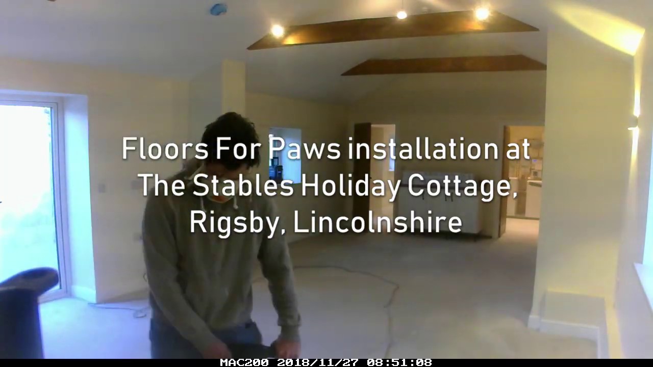Floors for Paws install at The Stables Holiday Cottage
