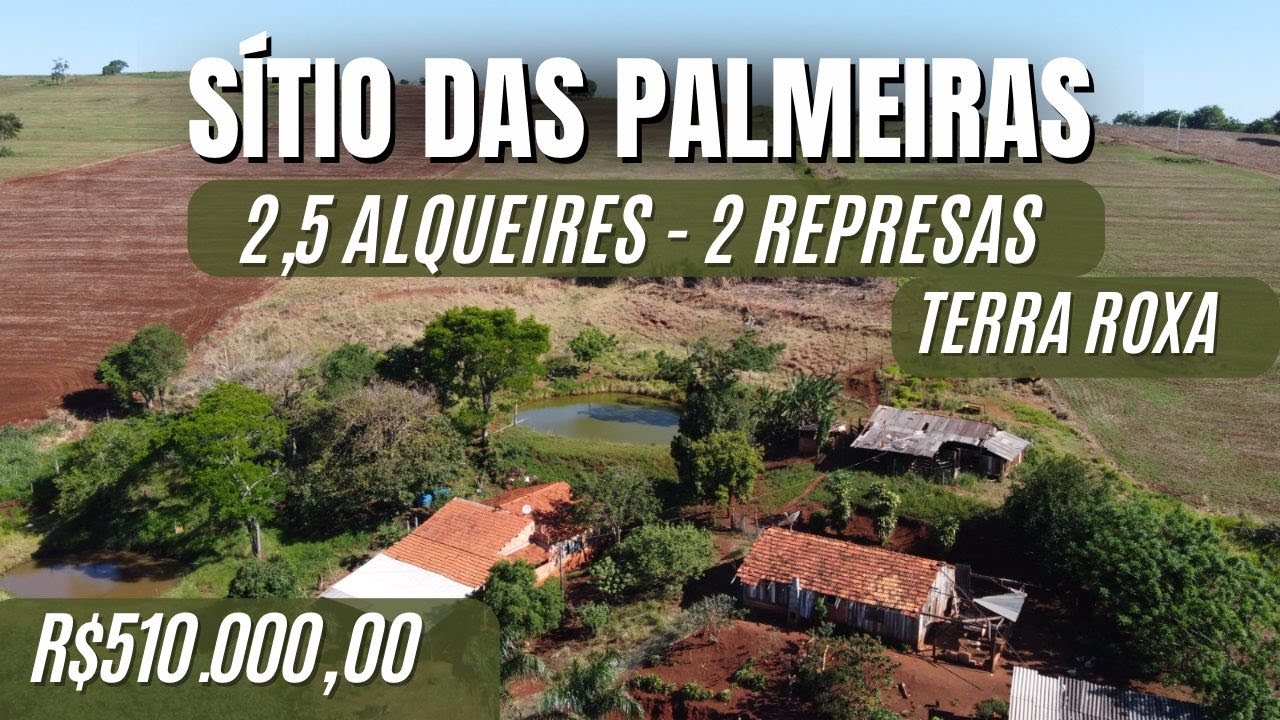 A067 - SITIO 2,5 ALQUEIRES - CASA+2 REPRESAS + TERRA ROXA - SANTO ANTONIO DA PLATINA, PARANÁ.