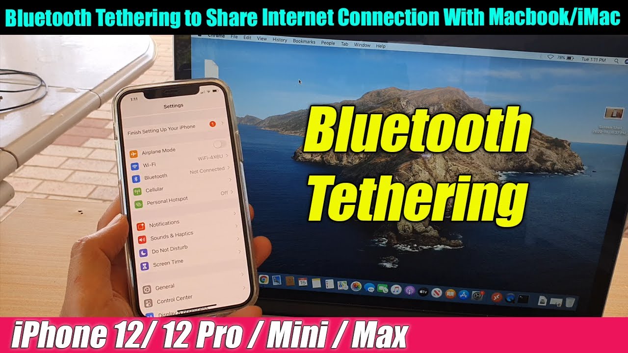 iPhone 12/12 Pro: How to Bluetooth Tethering to Share Internet Connection With Macbook/iMac