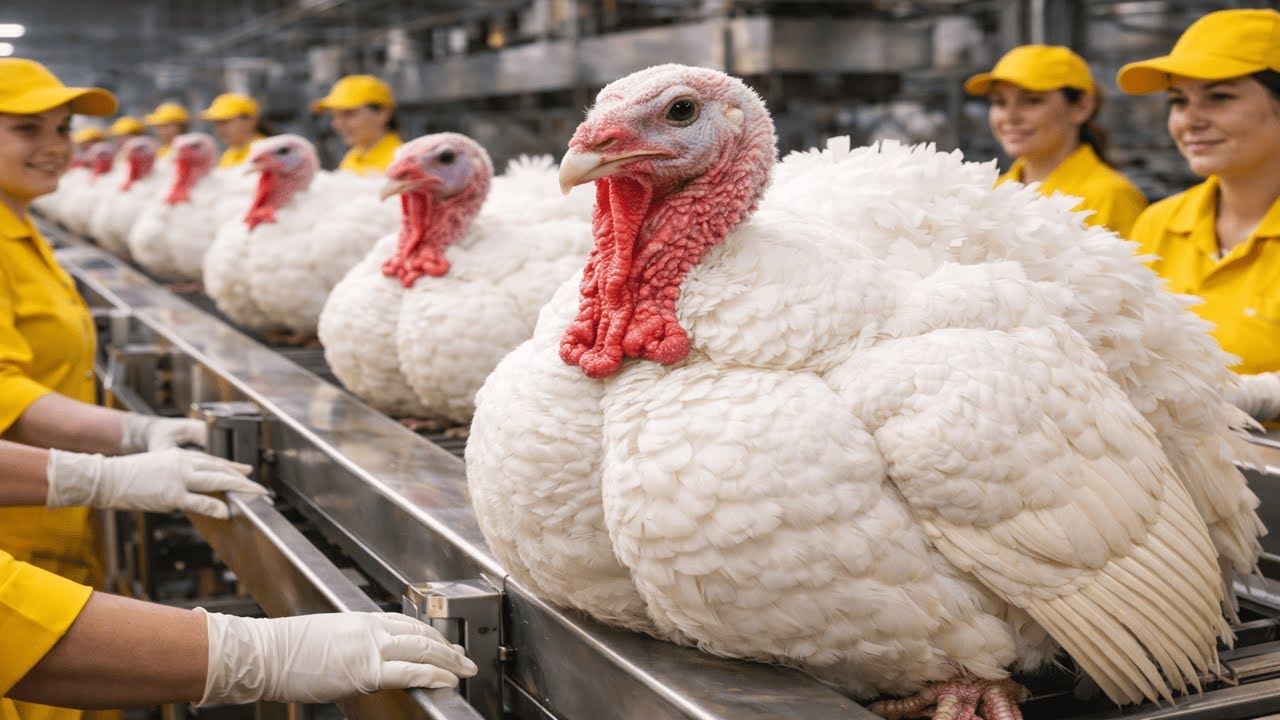 Inside Turkey Baking Factory Process 🦃🔥 | How Turkey Is Baked | Food Factory Tour