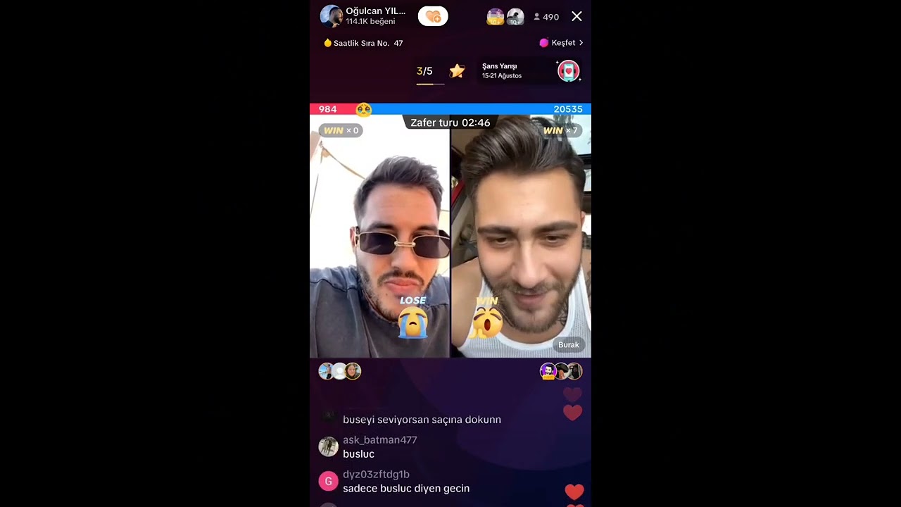 Oğulcan Luca Burak Genç Tiktok Canlı Yayın