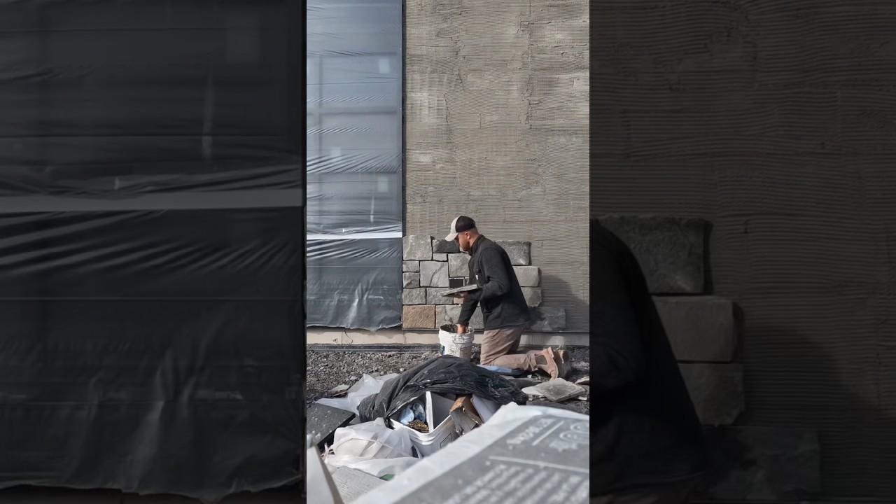 Watch This Stone Veneer Go Up in 15 Seconds! 💪