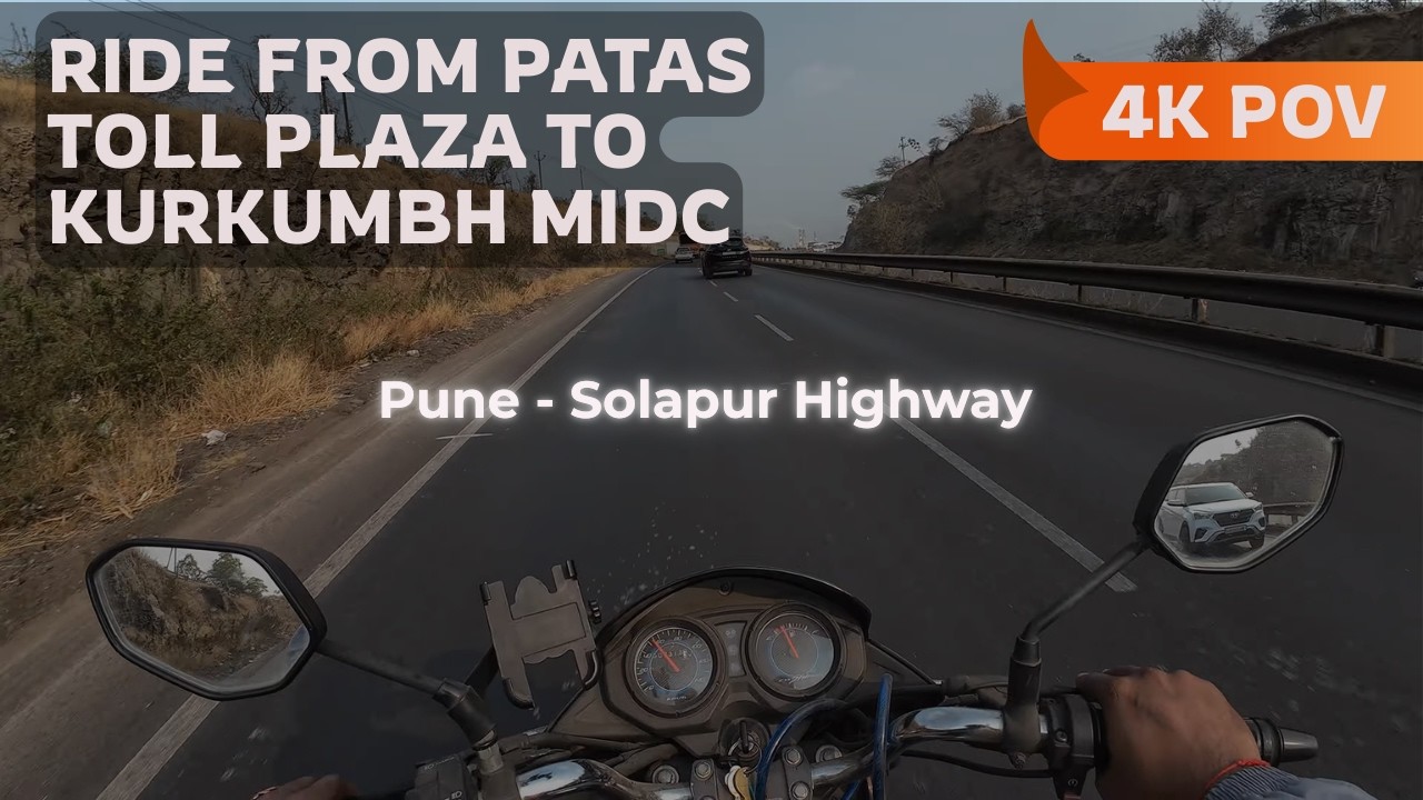 Smooth Ride from Patas Toll Plaza to Kurkumbh MIDC | Pune–Solapur Highway POV 4K