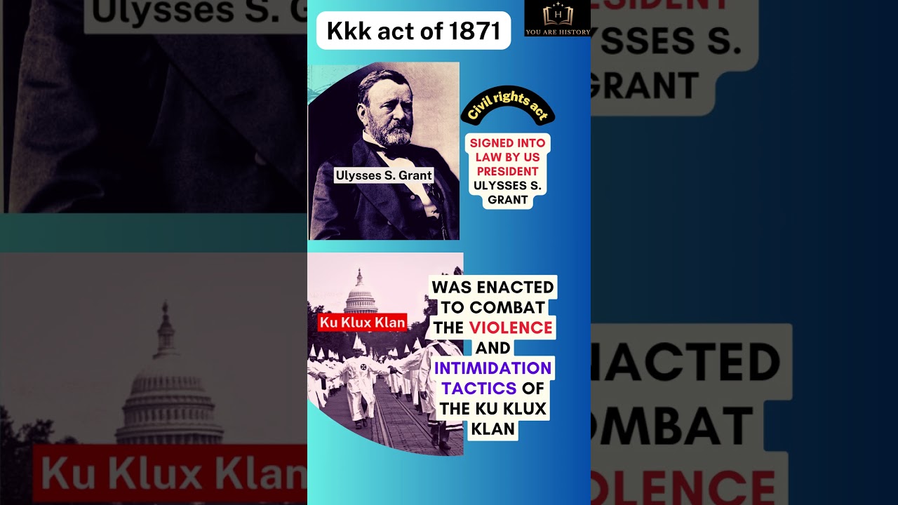 KKK act of 1871 #history #historicalevent#youarehistory