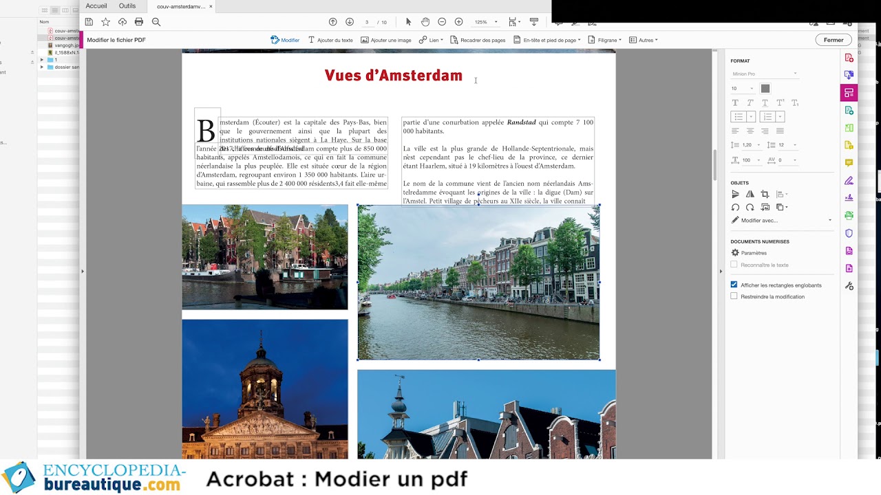 Acrobat PDF : Comment modifier un pdf - texte et images.