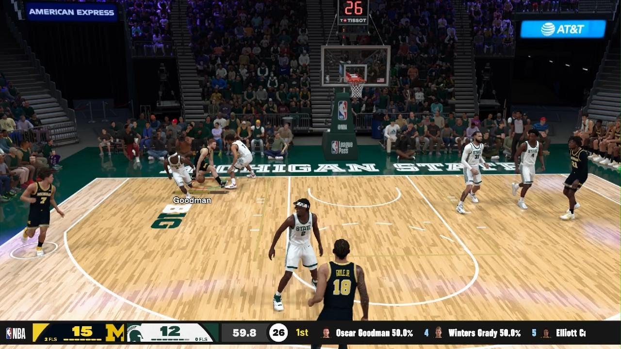 NBA 2K26 Michigan Dynasty S1 E13: Game 12 at Michigan State