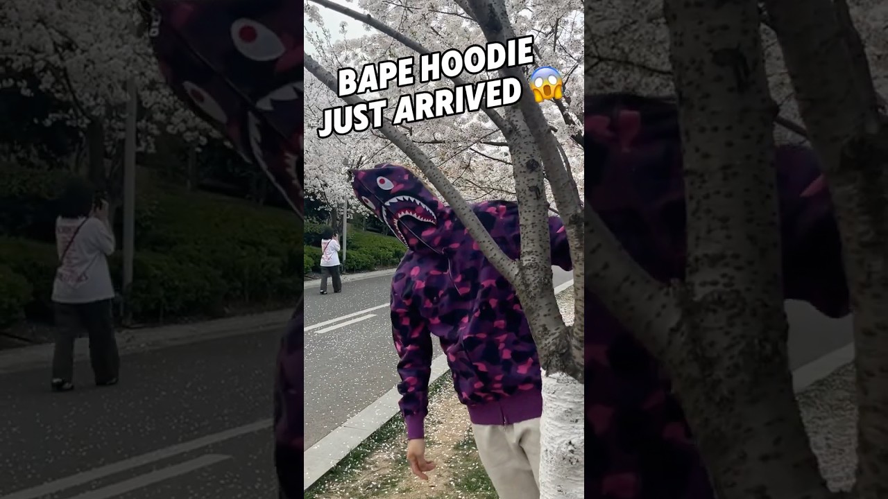 Bape 1st Camo Purple Shark Hoodie Just Arrived from Ninjahype! 😱Amazing quality better than Amazon