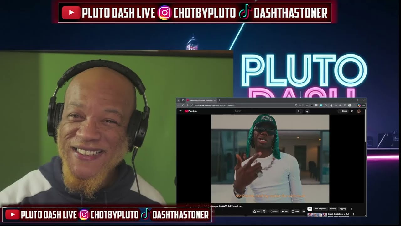Pluto REACTS To Blaqbonez (feat. Fola) - Despacito (Official Visualizer)