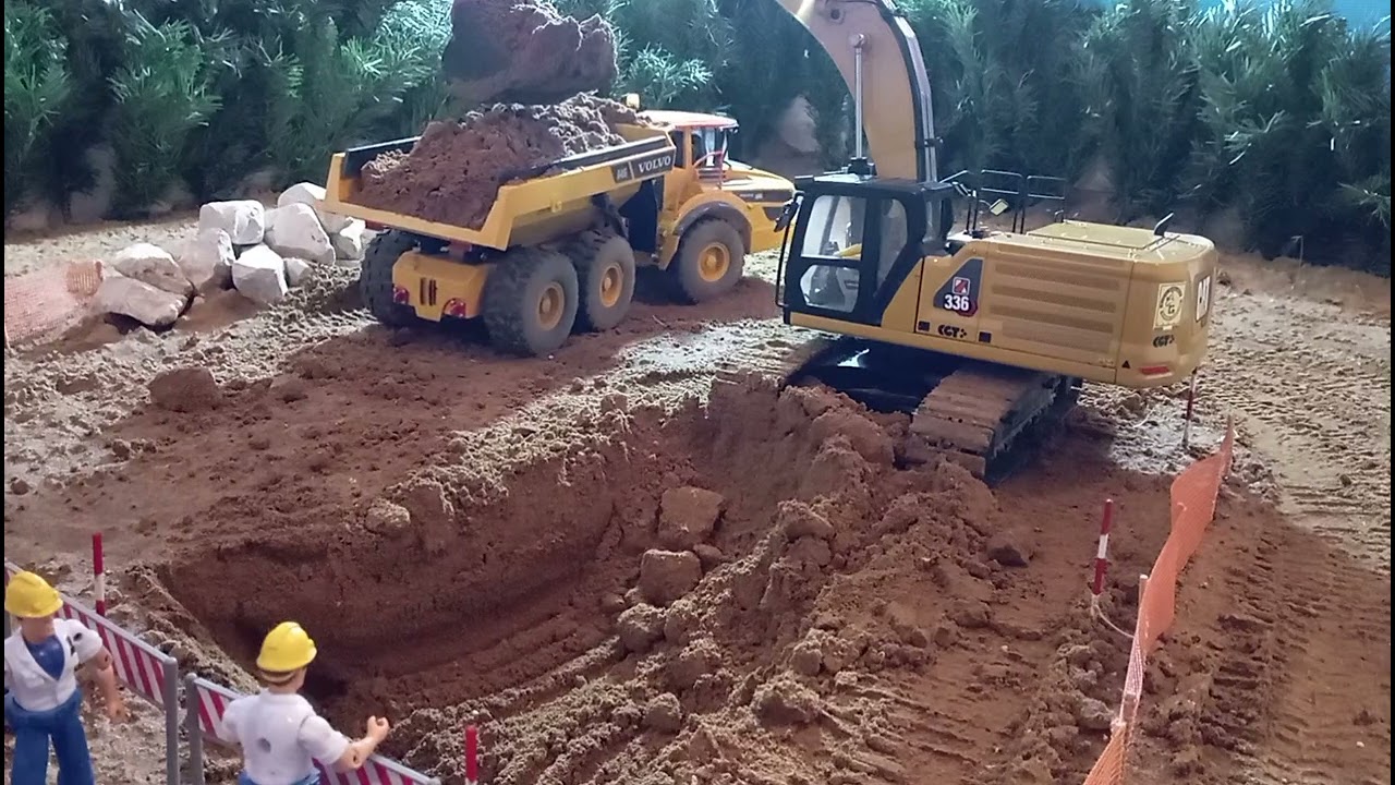 Kabolite  336 - Huina 580 - Kabolite k963 loader - Double 591 - Movimento terra in scala - rc