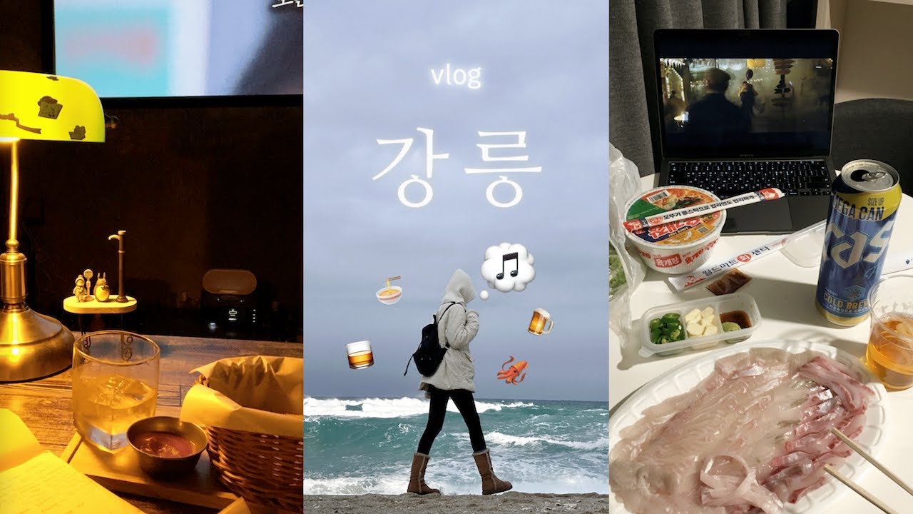 혼자 강릉 𝚟𝚕𝚘𝚐 .* 나는 가끔 강릉인이 되기로 했다 💫 혼술 뮤직바 ・ 홀로 회 ・ 최애 옹심이 ・ 소품샵투어 🐈