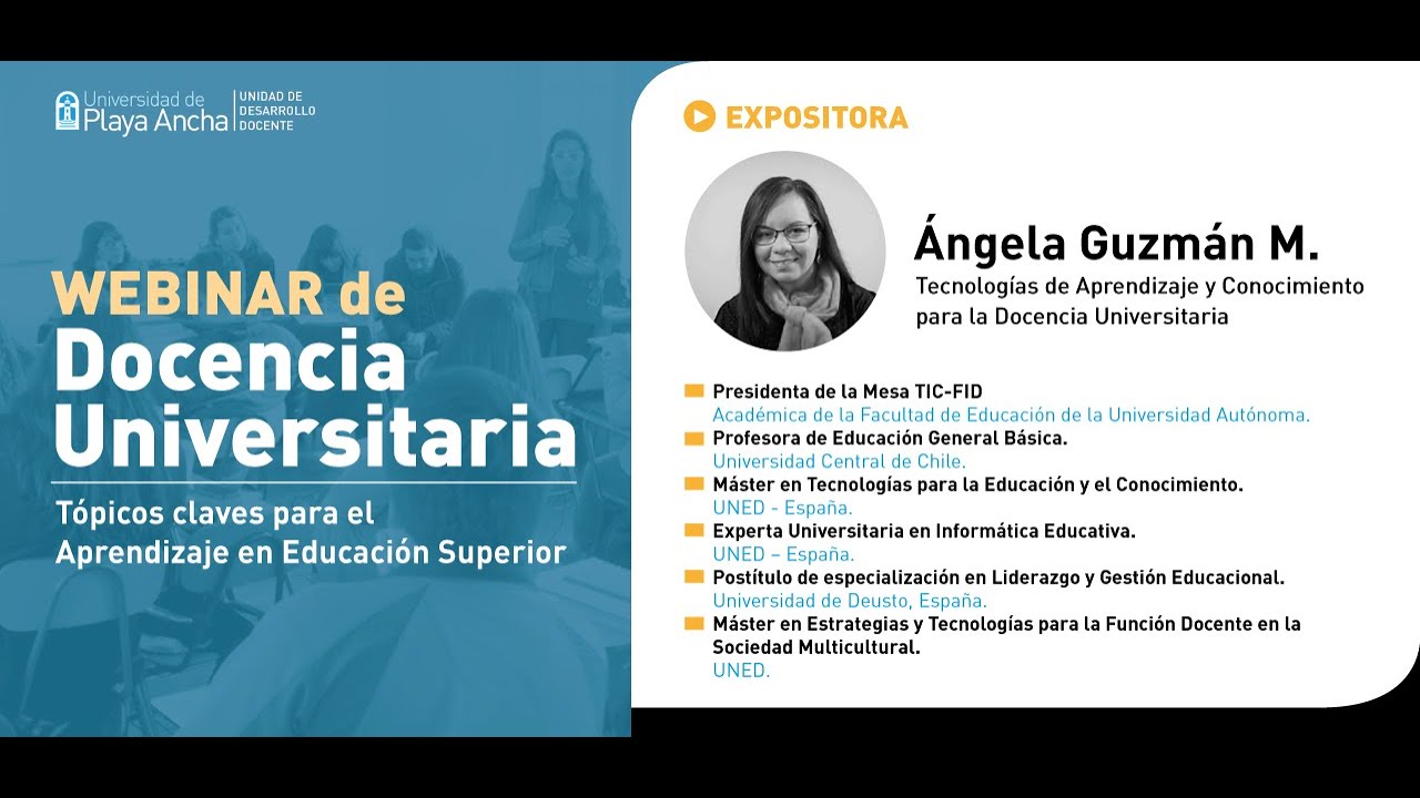 WEBINAR Docencia Universitaria  &Aacute;ngela Guzm&aacute;n / TAC 