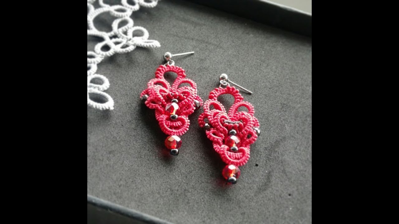 МК Фриволите/Анкарс/Tatting серьги.