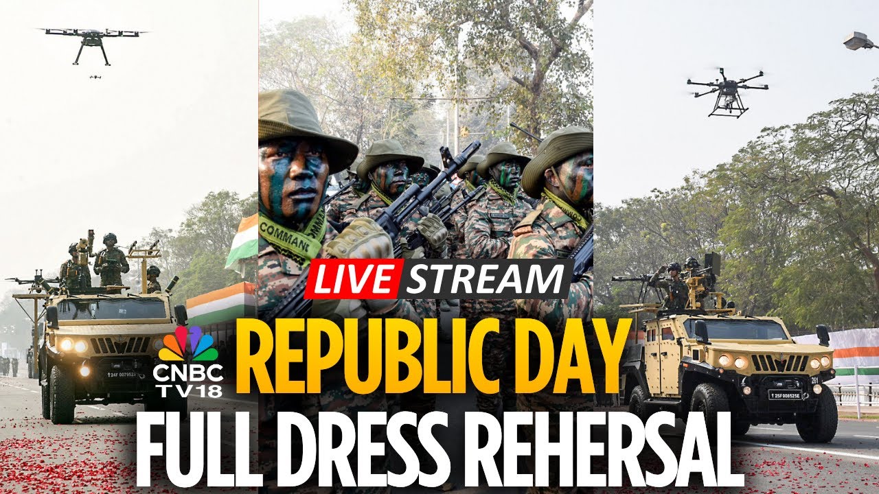 Republic Day LIVE: Tri-Forces Conduct Full Dress Rehearsals For Republic Day At India Gate | N18L