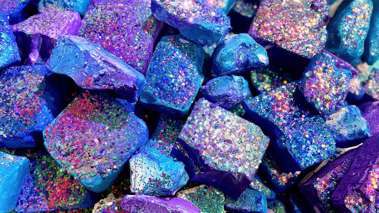 45 Dyed BSN Blocks w. Bonus Gifts 💙🩵💜 | 19k Celebration 🕺 | Gym Chalk ASMR