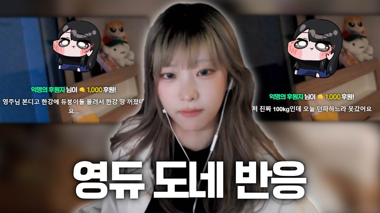 듀누나의 한강 야방 [영듀 도네 반응]