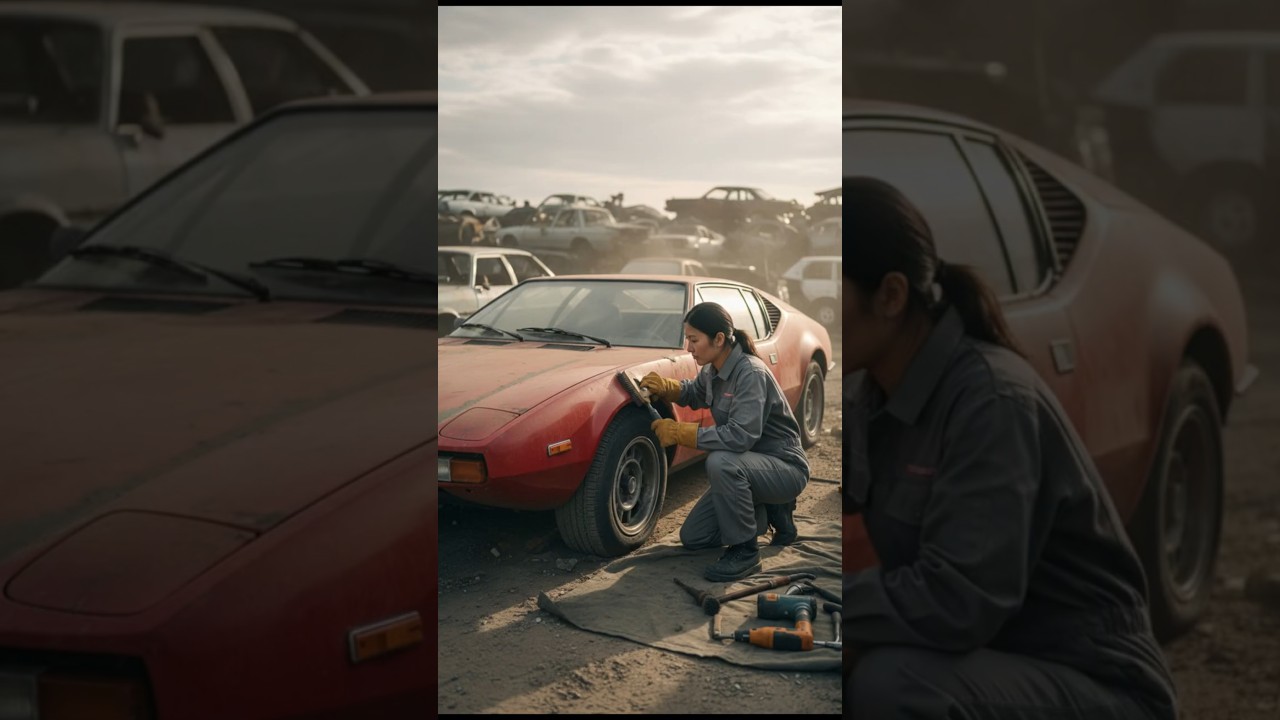 De Tomaso Pantera 1972 | Silent ASMR Restoration  #asmr #shortsfeed  #shorts  #classiccars