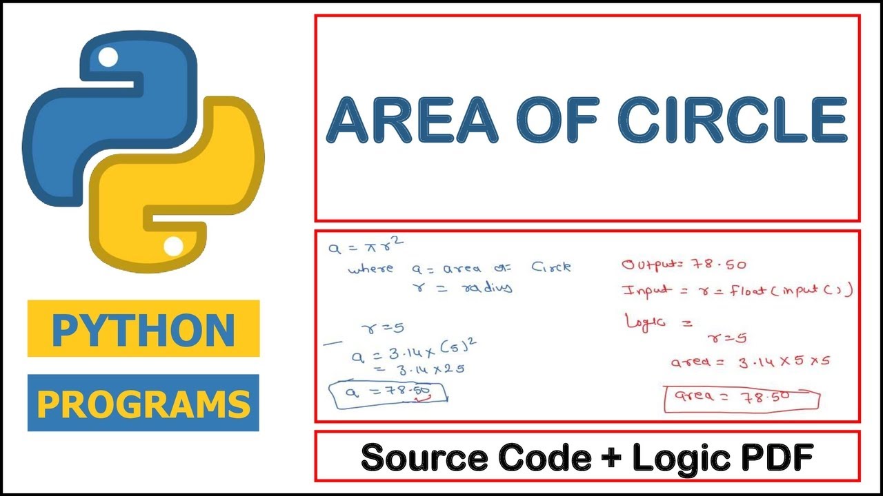 Python Program to Find the area of a Circle
