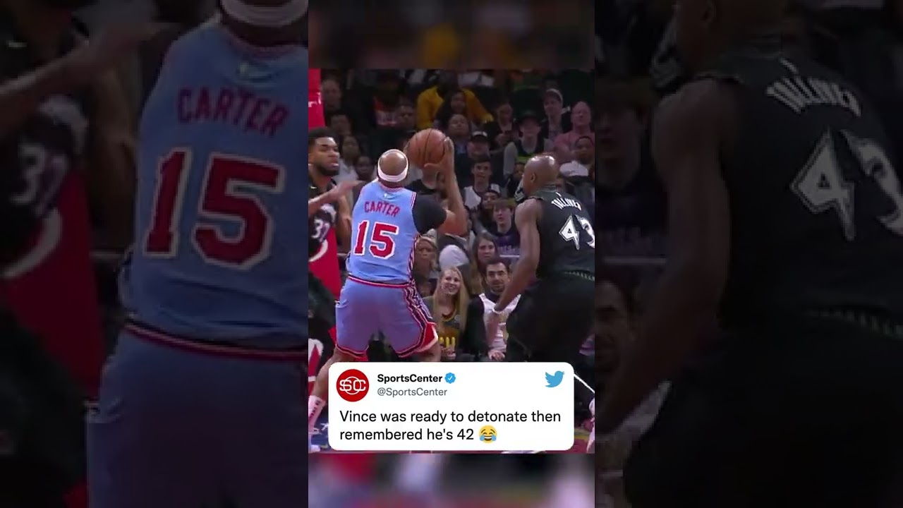 Never forget when 42-YEAR-OLD Vince Carter did this 😲