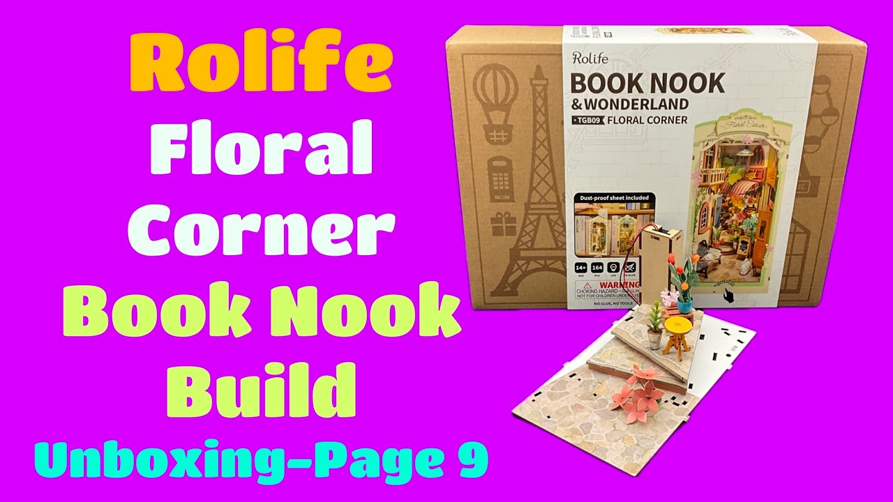 Rolife Floral Corner Book Nook Build: Unboxing-Page 9