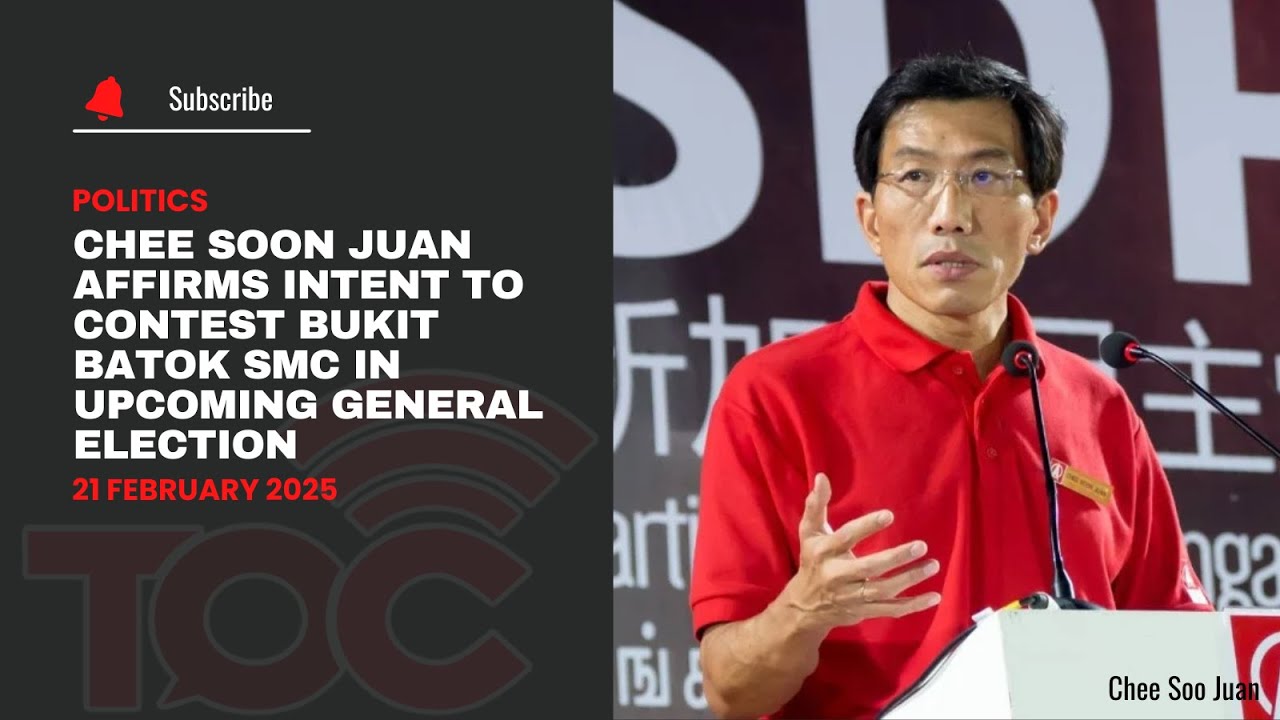 Chee Soon Juan affirms intent to contest Bukit Batok SMC in upcoming general election