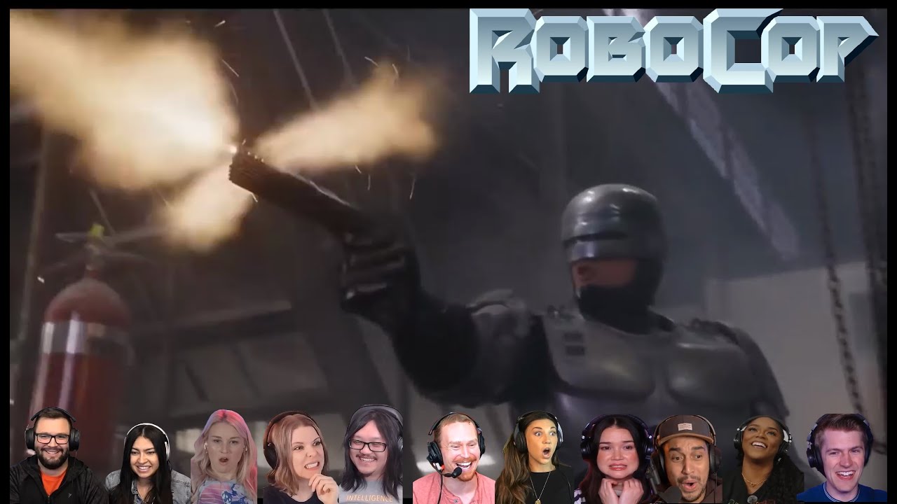 Top 8 YouTube Reactors AMAZED by RoboCop (1987) | Iconic Drug Lab Shootout Compilation!
