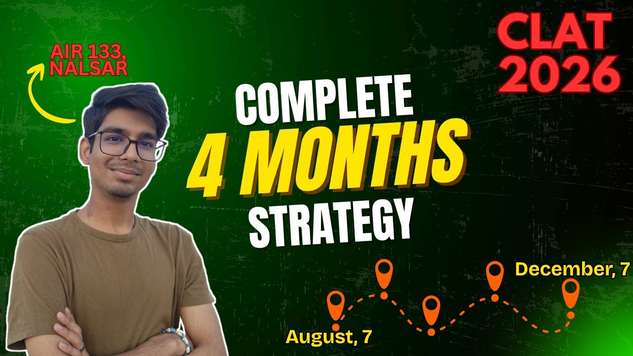 Only 4 Months Left for CLAT 2026? Here’s EXACTLY What To Do! No Matter Where You Start!