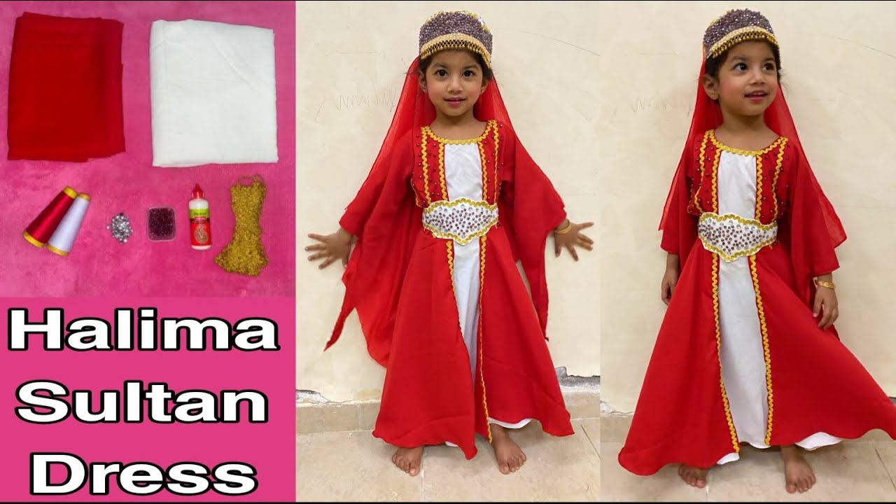 Halima Sultan dress cutting and stitching | Halime Hatun costume making | Turkish traditional dress