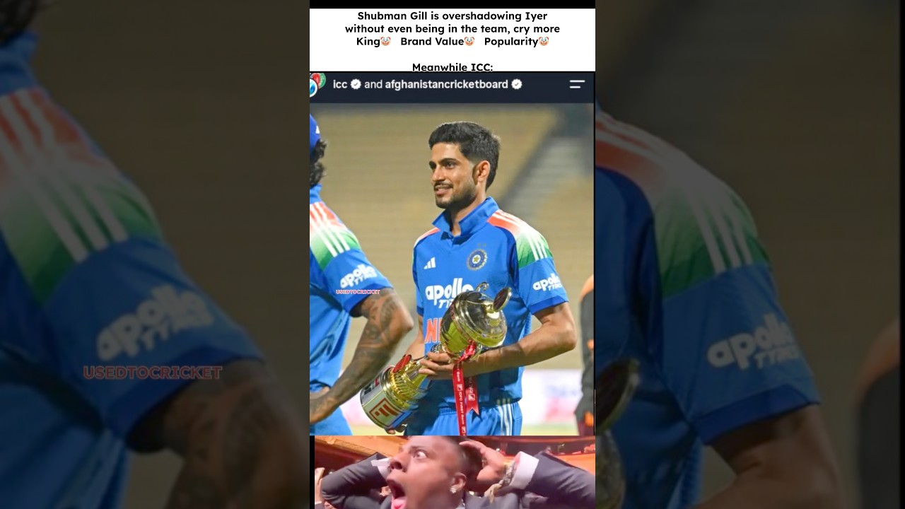 Shubman Gill Overshadowing Shreyas Iyer Without Even Playing? 😭💀 | ICC Trophy Post Goes Viral 😂