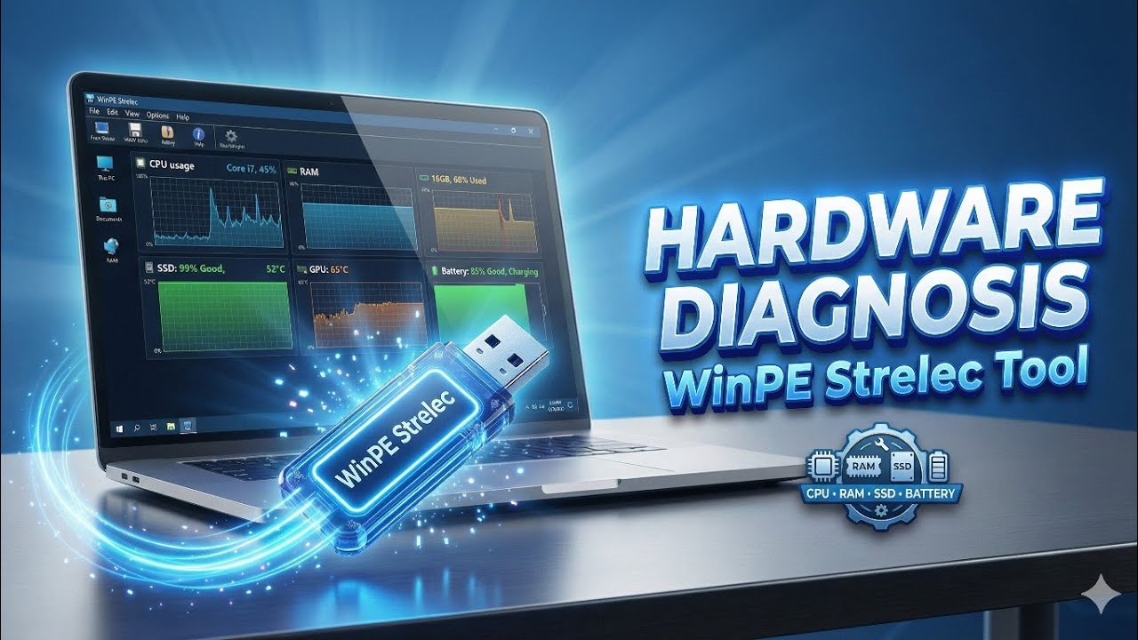 How to Diagnose Laptop Hardware Using WinPE Strelec | SSD Health, CPU, Battery Check 2026 (Part 1)