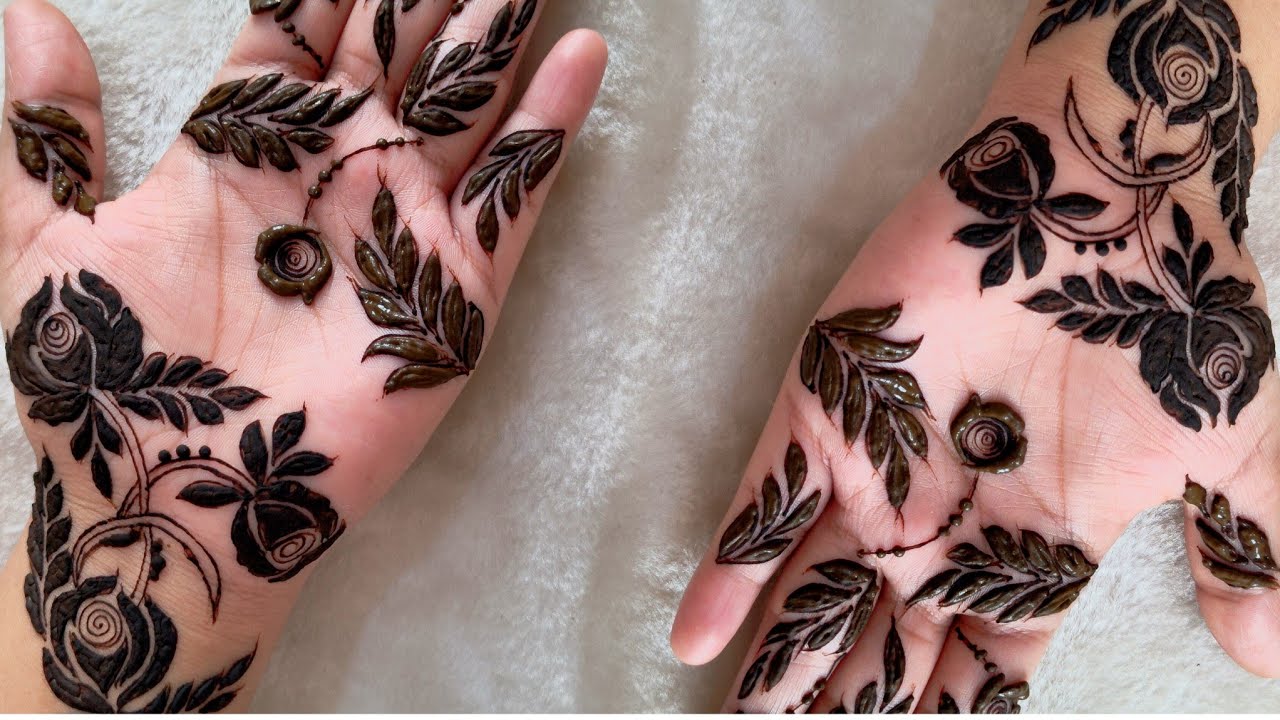 Beautiful latest rose mehndi designs Simple mehndi designs | easy and beautiful mehndi designs