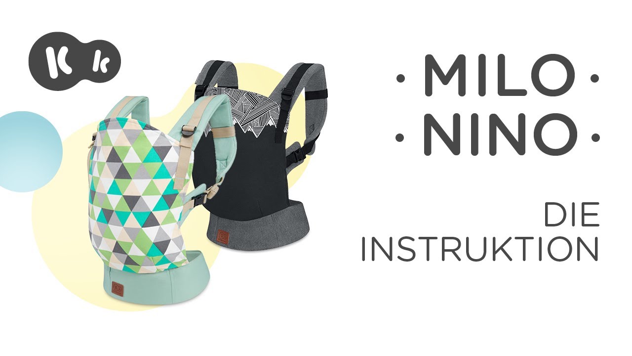 Ergonomische Babytrage MILO/NINO bis 20 kg von Kinderkraft | Gebrauchsanweisung