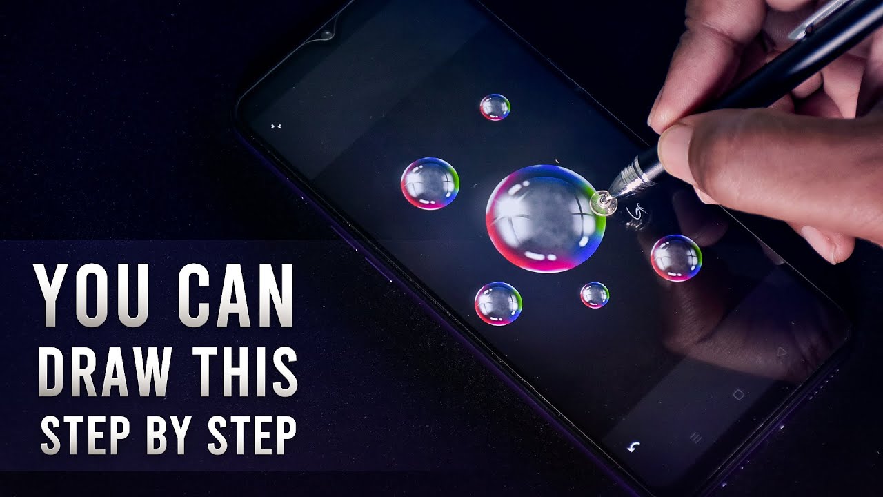 🔵How to draw Bubbles (Mobile) Infinite painter tutorial | For beginners