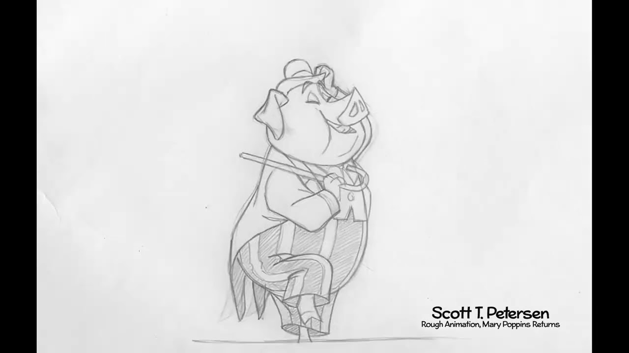 Pig Animation from Mary Poppins Returns animated by animator, Scott T. Petersen