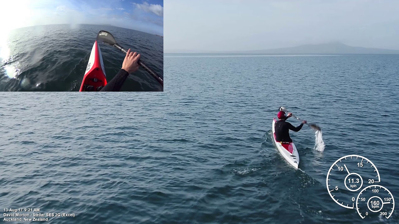 Wing paddling technique slow motion - Rear View 2