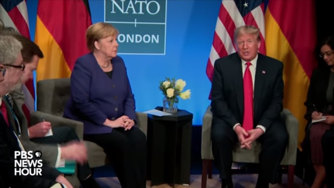 Watch: Trump holds meeting with Angela Merkel at 2019 NATO summit