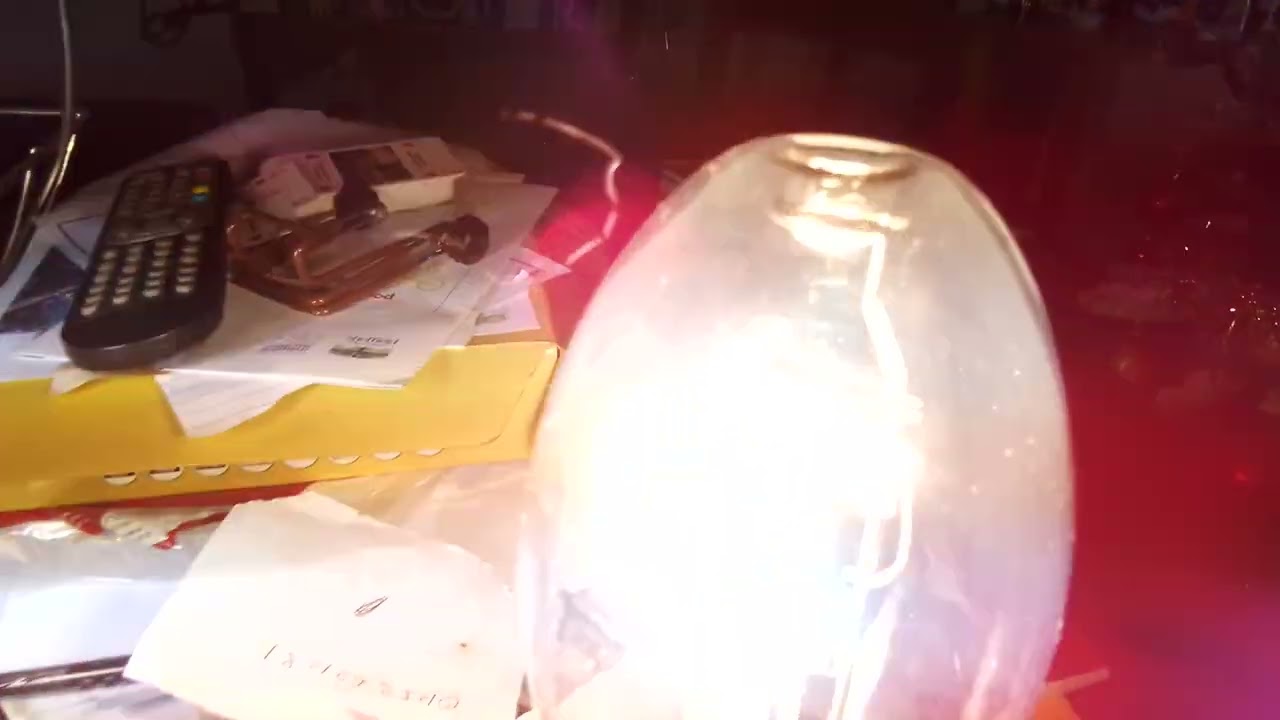White and clear self ballasted mercury vapor bulb