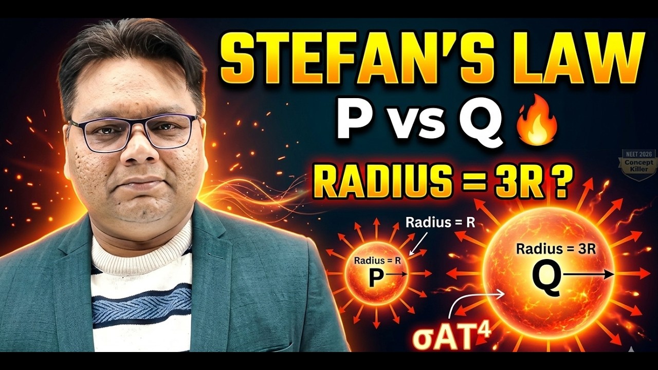 Stefan's Law | Sphere P vs Q | Radius 3 Times! | NEET 2026 Concept Killer Question
