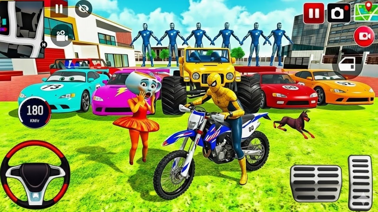 Indian Thift Simulator 🥰Spiderman Became Escape From Hulk 🌟Mc Queen Car 3D Game🎊 Lot's of Police Car