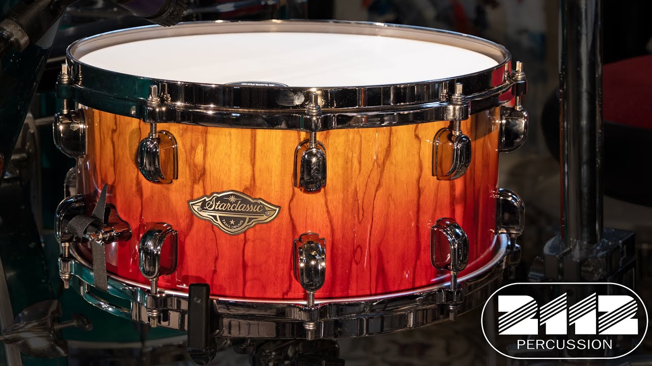 Tama Starclassic Walnut/Birch Limited Edition Vermillion Bosse Fonce Fade Snare Drum 6.5x14