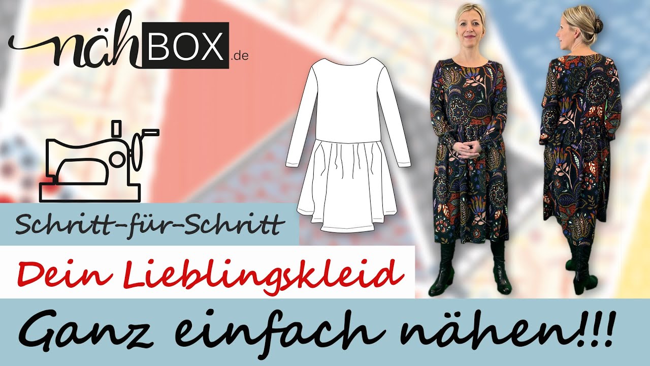 Nähanleitung Step by Step für dein neues Lieblingskleid Gr. 32-52 aus Webware