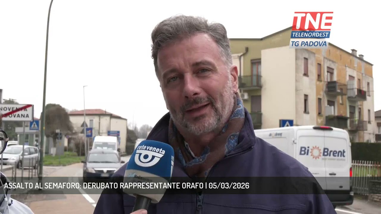 ASSALTO AL SEMAFORO: DERUBATO RAPPRESENTANTE ORAFO | 05/03/2026