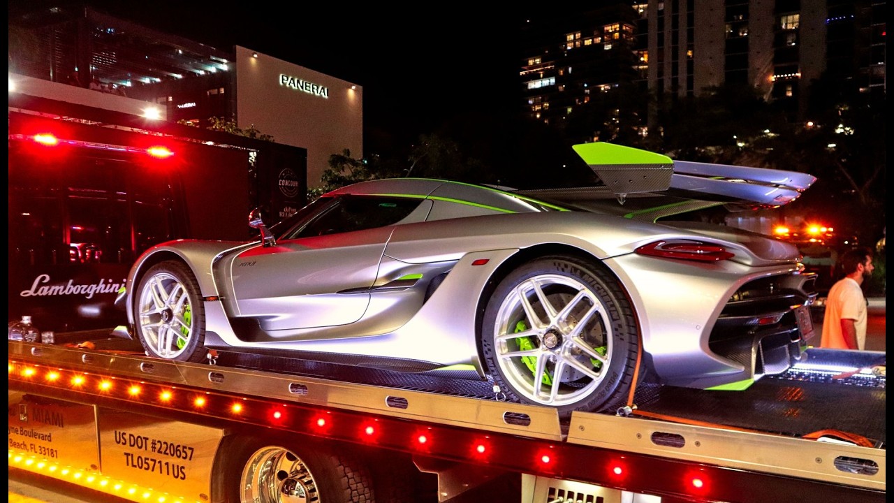 EPIC $16M Hypercar CHAOS! Jesko, CCXR, Pagani & Lamborghini SIAN TOWED from Miami