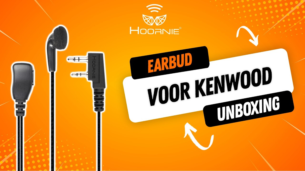 Hoornie Earbud Portofoon Oortje voor Kenwood  | Kenwood TK-3501 TK-3701D  PKT-300  NX-1300 