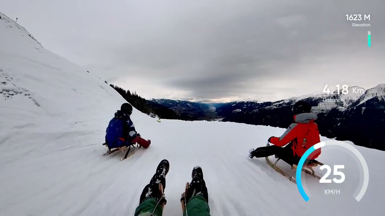 Rodeln am Wildkogel in Bramberg (02.02.2024) - 4. Abfahrt