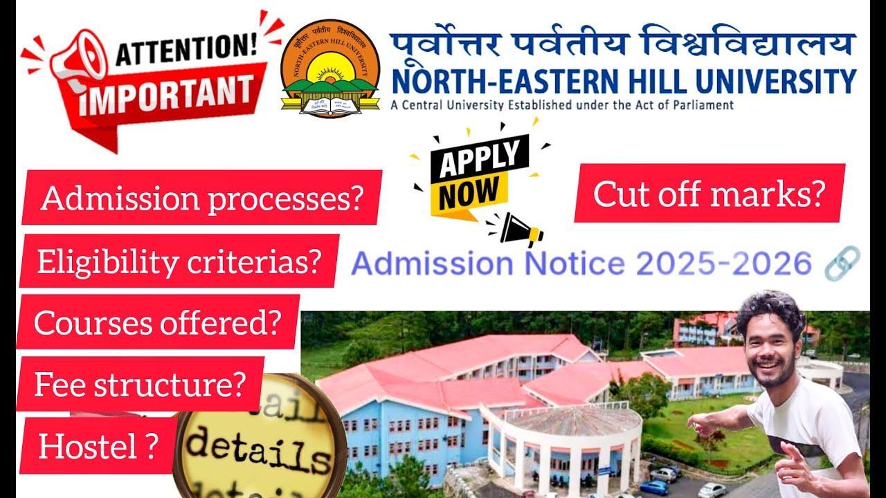 NEHU admission-2025-26/Finally/ Full details #nehu #admission