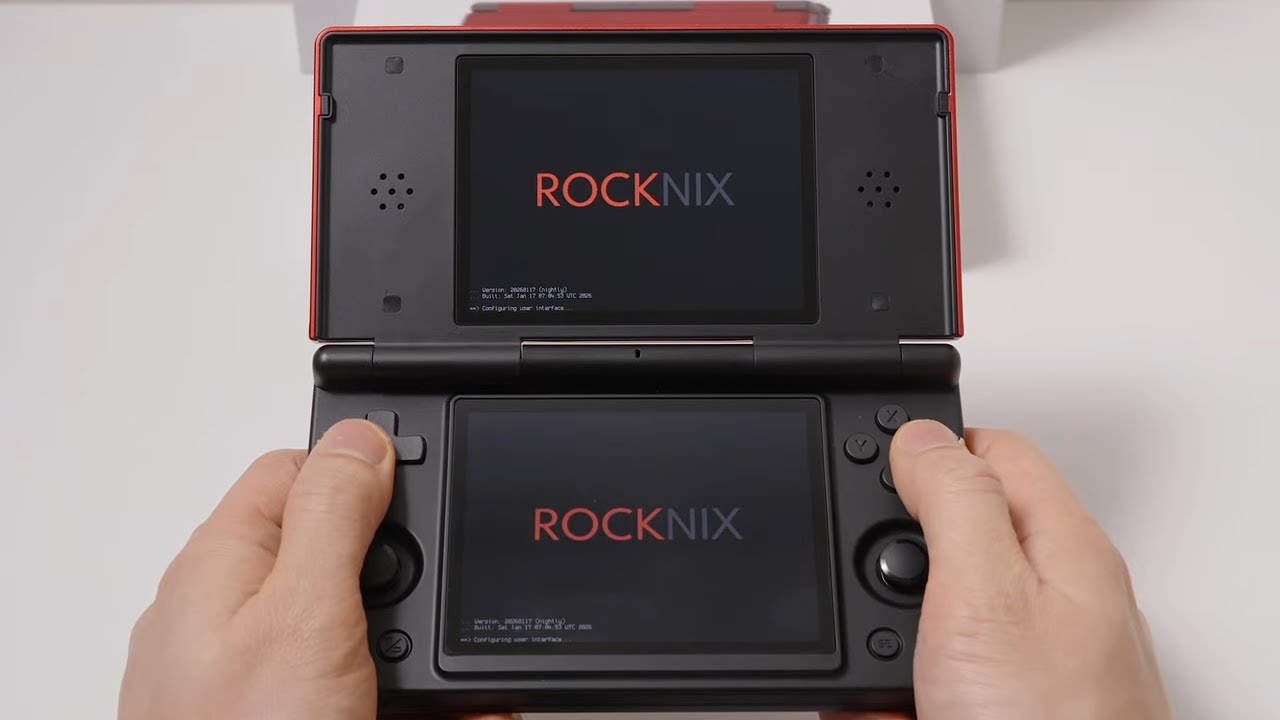 ANBERNIC RG DS, ROCKNIX, Nintendo DS, Pokémon Black and 16 games test