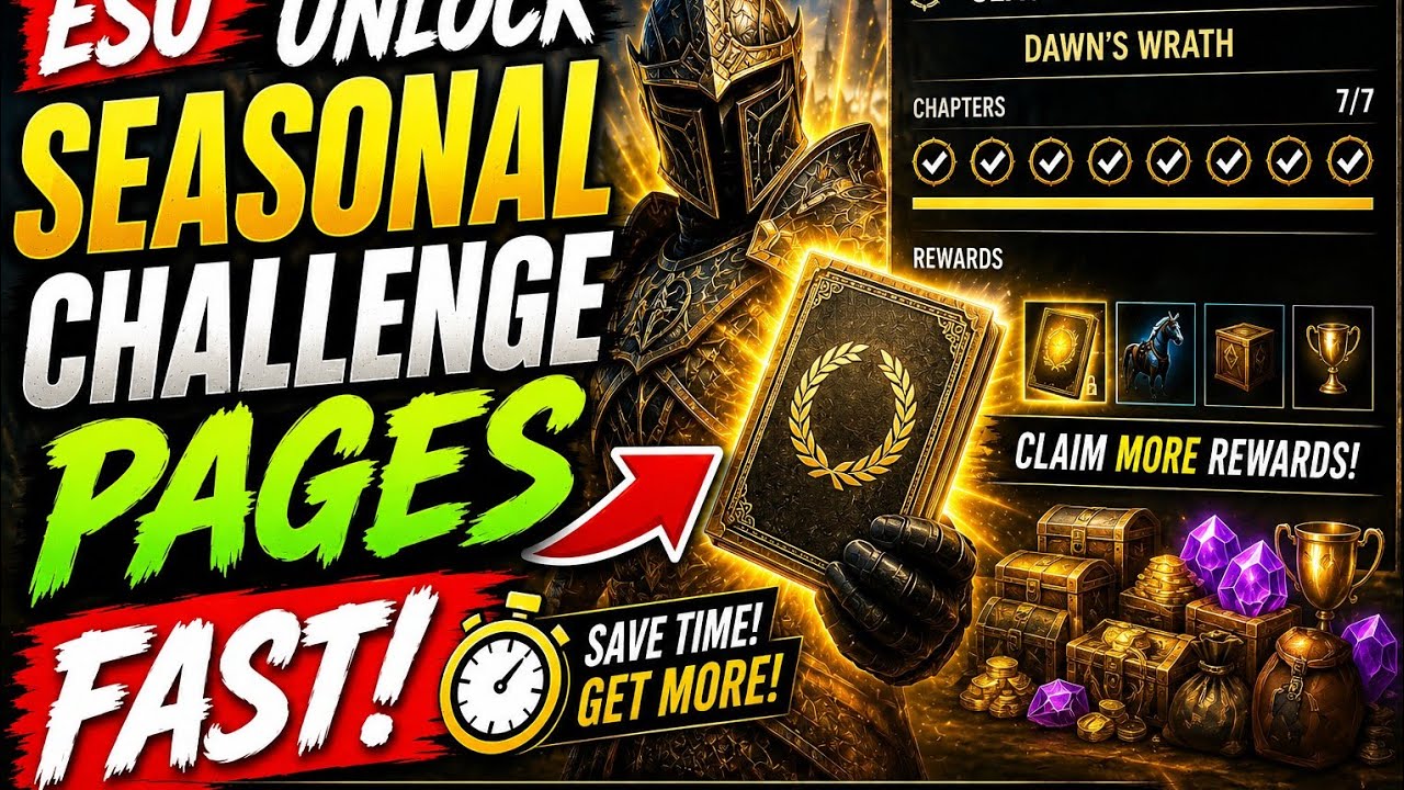 How to Unlock Seasonal Challenge Pages FAST in ESO (Easy Guide) #eso