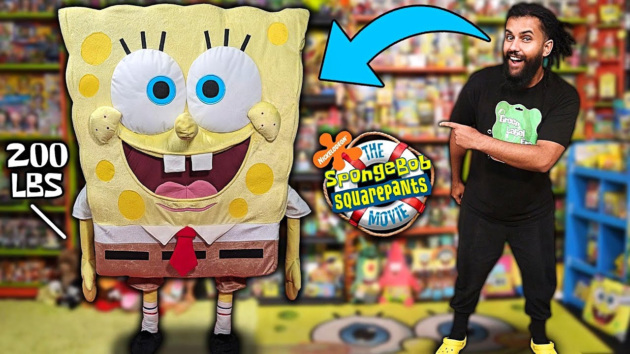 THIS IS THE BIGGEST GRAIL I HAVE EVER FOUND!! RARE SWEEPSTAKES LIFE SIZE SPONGEBOB PLUSH STATUE!!